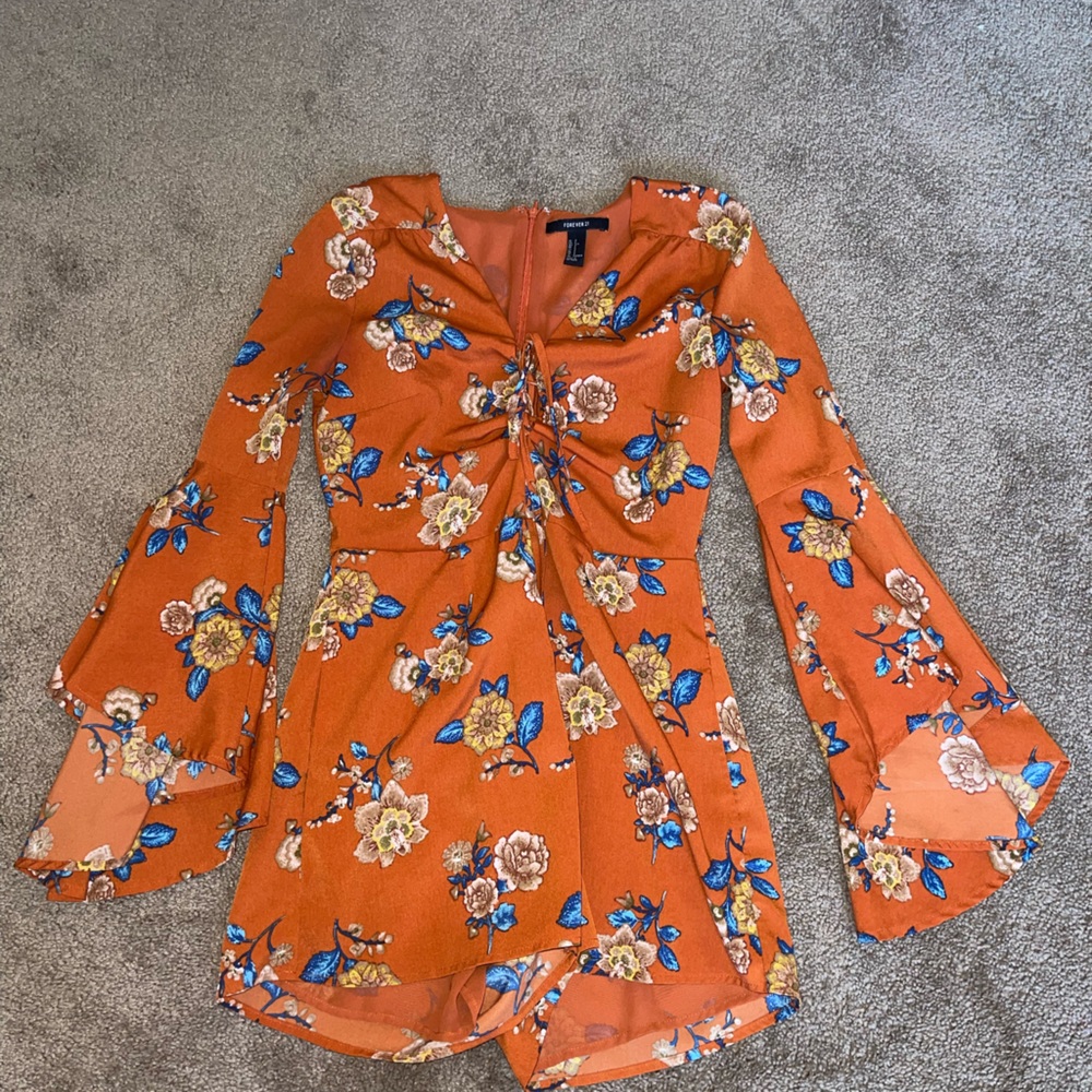 Forever 21 floral jumpsuit